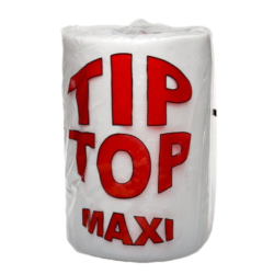 A wrapped Tip Top Maxi white roll towel