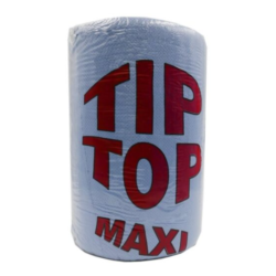 A wrapped Tip Top Maxi blue roll towel