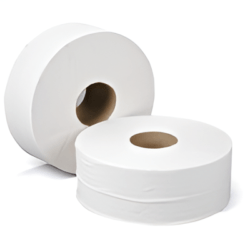 two jumbo toilet rolls