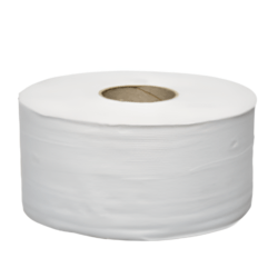 one roll of the mini jumbo toilet tissue